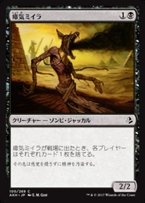【JP】瘴気ミイラ/Miasmic Mummy [AKH] 黒C No.100