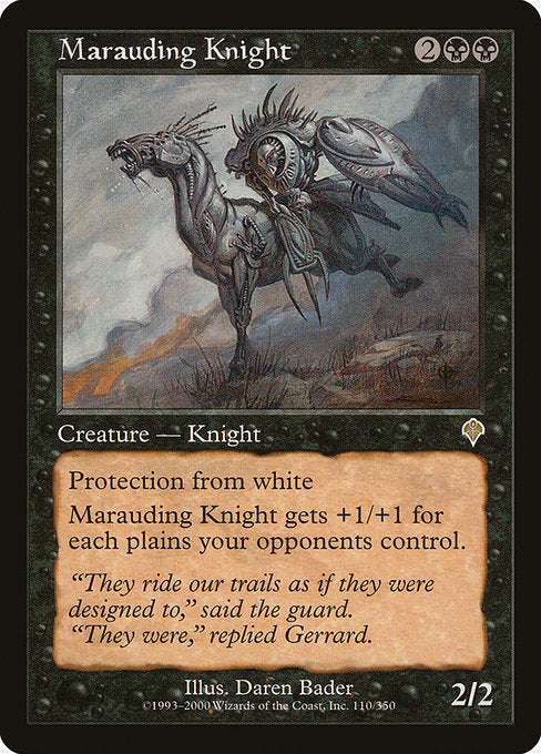 【Foil】【EN】無法の騎士/Marauding Knight [INV] 黒R No.110