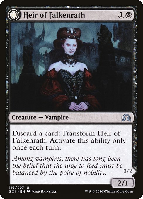 【Foil】【EN】Heir of Falkenrath // Heir to the Night [SOI] 混U No.116