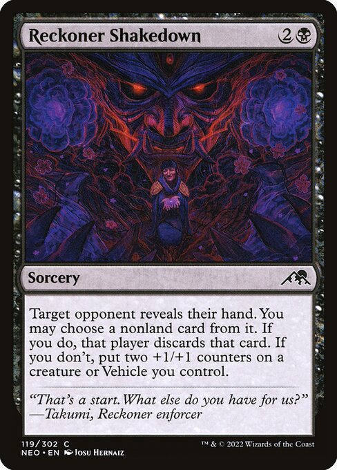 【Foil】【EN】勢団の揺さぶり/Reckoner Shakedown [NEO] 黒C No.119