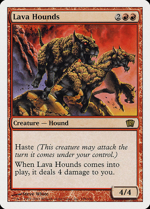 【EN】溶岩の猟犬/Lava Hounds [8ED] 赤R No.198