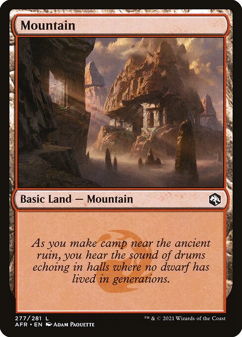 【Foil】【EN】山/Mountain [AFR] 無C No.277