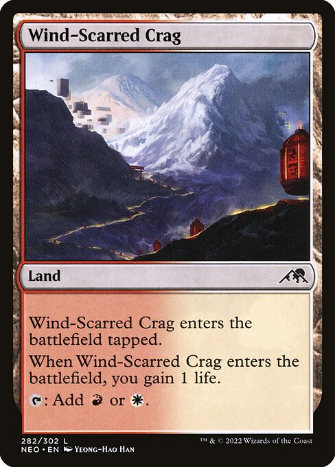 【Foil】【EN】風に削られた岩山/Wind-Scarred Crag [NEO] 無C No.282