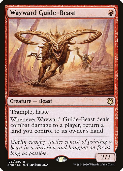 【EN】むら気な猛導獣/Wayward Guide-Beast [ZNR] 赤R No.176