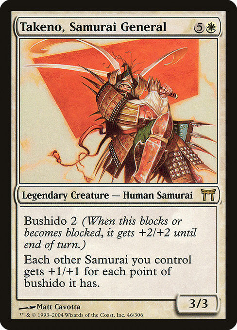 【Foil】【EN】侍の御大将、武野/Takeno, Samurai General [CHK] 白R No.46