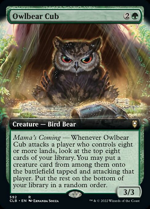 【Foil】【EN】Owlbear Cub/Owlbear Cub [CLB] 緑R No.592
