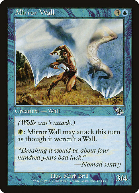 【Foil】【EN】鏡の壁/Mirror Wall [JUD] 青C No.47