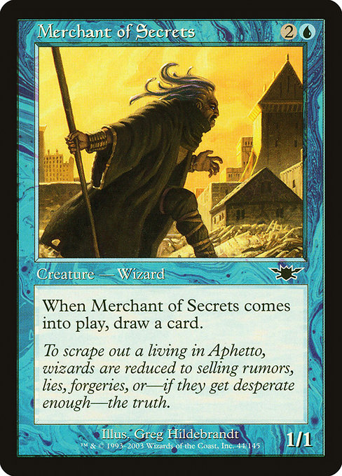 【Foil】【EN】秘密の商人/Merchant of Secrets [LGN] 青C No.44