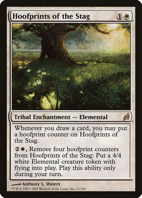 【Foil】【EN】雄鹿の蹄の跡/Hoofprints of the Stag [LRW] 白R No.21