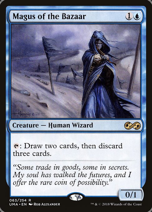 【Foil】【EN】バザールの大魔術師/Magus of the Bazaar [UMA] 青R No.63