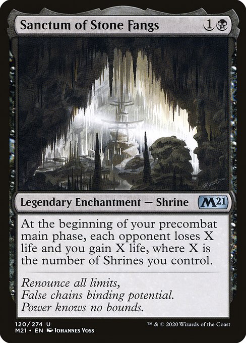 【Foil】【EN】石の牙の聖域/Sanctum of Stone Fangs [M21] 黒U No.120