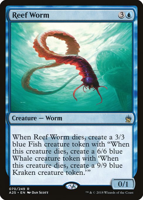 【Foil】【EN】浅瀬蟲/Reef Worm [A25] 青R No.70