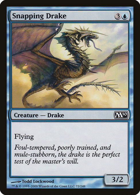 【Foil】【EN】噛みつきドレイク/Snapping Drake [M10] 青C No.72