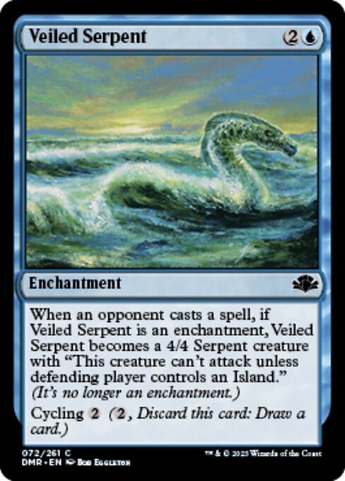 【Foil】【EN】仮装の大海蛇/Veiled Serpent [DMR] 青C No.72