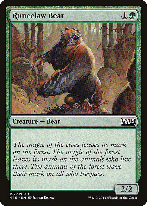 【EN】ルーン爪の熊/Runeclaw Bear [M15] 緑C No.197