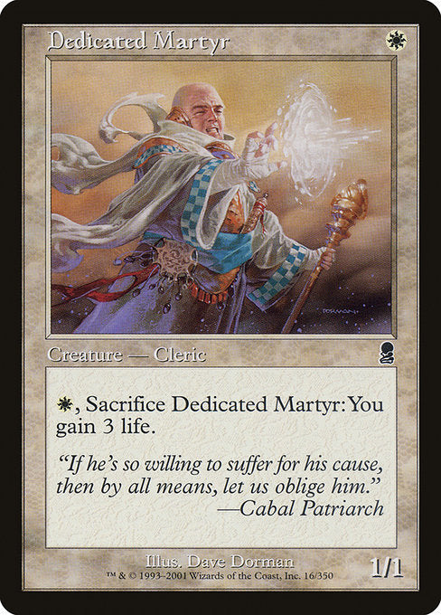 【Foil】【EN】ひたむきな殉教者/Dedicated Martyr [ODY] 白C No.16