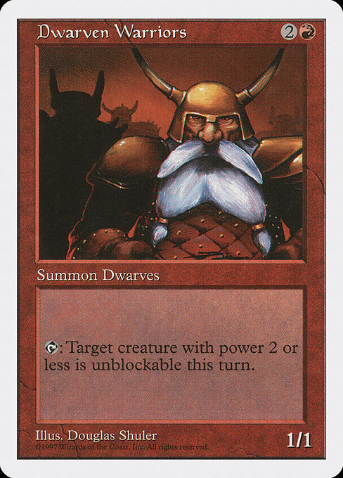 【EN】ドワーフ戦士団/Dwarven Warriors [5ED] 赤C No.222