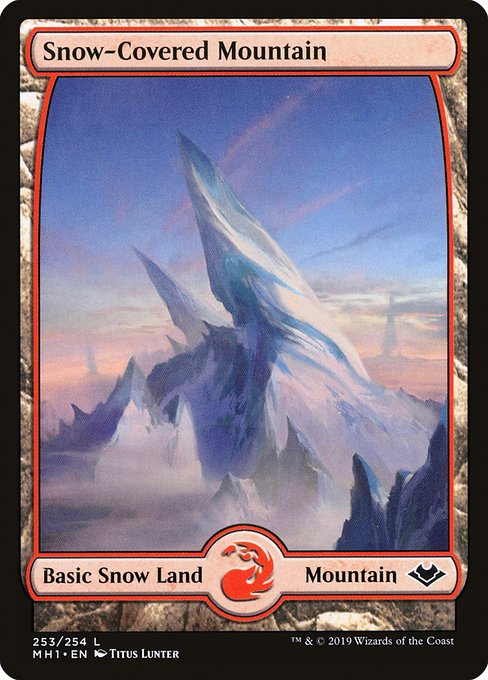 【Foil】【EN】冠雪の山/Snow-Covered Mountain [MH1] 無C No.253