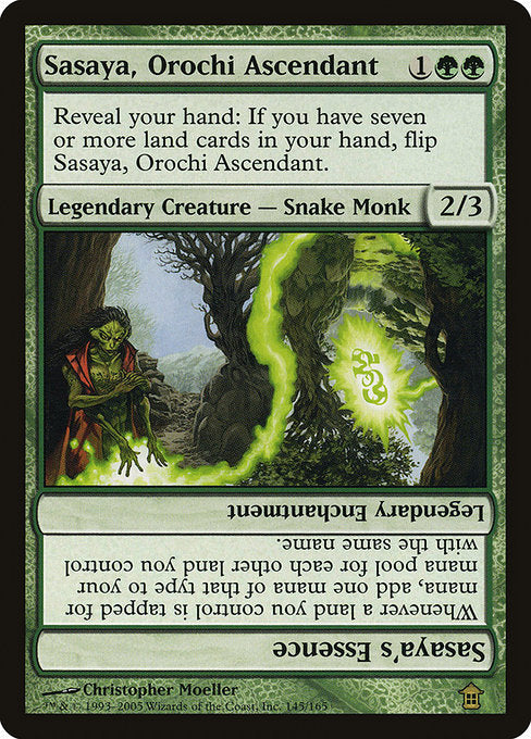 【Foil】【EN】Sasaya, Orochi Ascendant // Sasaya's Essence [SOK] 緑R No.145