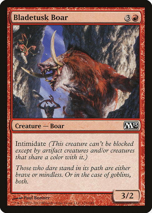 【Foil】【EN】刃牙の猪/Bladetusk Boar [M13] 赤C No.121