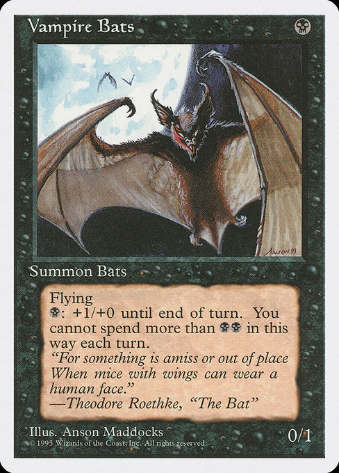 【EN】吸血コウモリ/Vampire Bats [4ED] 黒C No.167