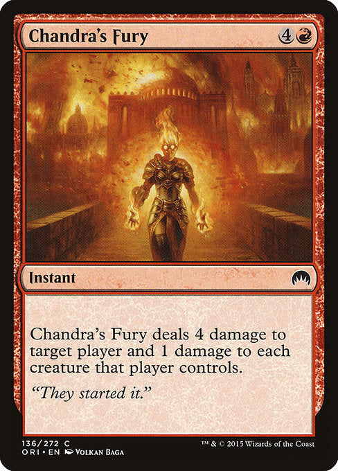 【Foil】【EN】チャンドラの憤怒/Chandra's Fury [ORI] 赤C No.136