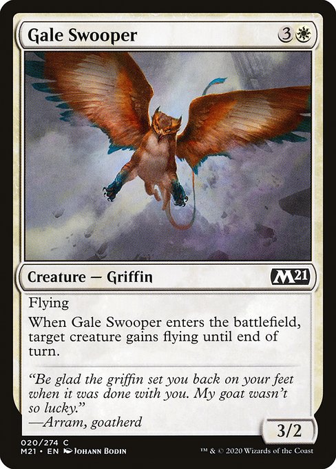 【Foil】【EN】強風の急襲者/Gale Swooper [M21] 白C No.20
