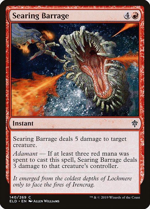 【Foil】【EN】焼尽の連射/Searing Barrage [ELD] 赤C No.140