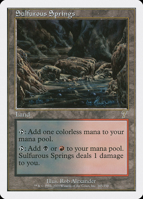 【Foil】【EN】硫黄泉/Sulfurous Springs [7ED] 無R No.345