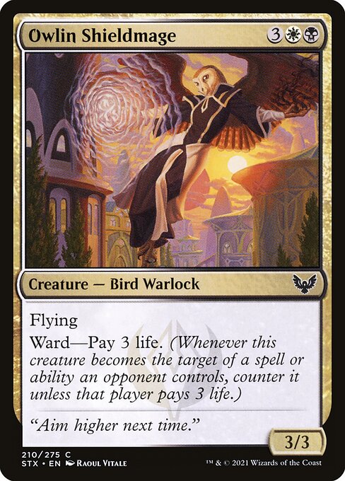 【Foil】【EN】オーリンの盾魔道士/Owlin Shieldmage [STX] 金C No.210