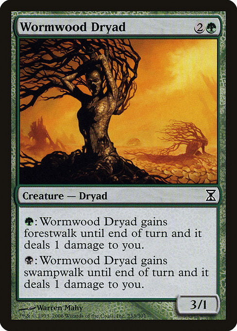 【Foil】【EN】ワームウッドのドライアド/Wormwood Dryad [TSP] 緑C No.233