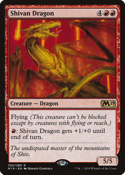 【EN】シヴ山のドラゴン/Shivan Dragon [M19] 赤R No.300