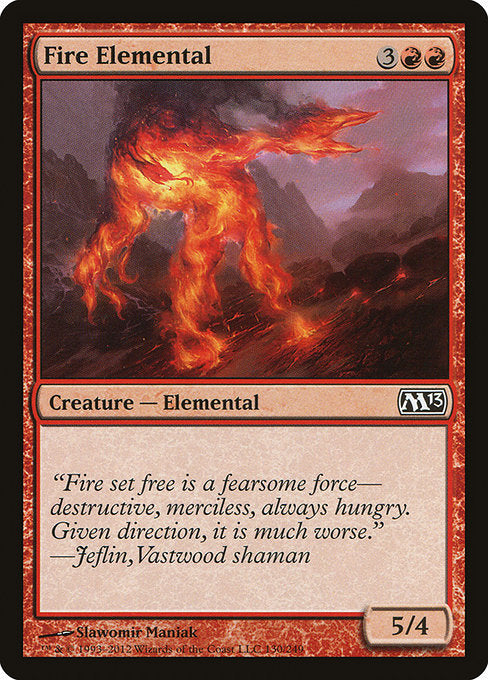 【Foil】【EN】炎の精霊/Fire Elemental [M13] 赤C No.130