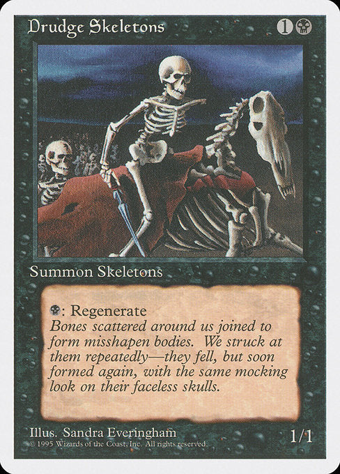 【EN】蠢く骸骨/Drudge Skeletons [4ED] 黒C No.133