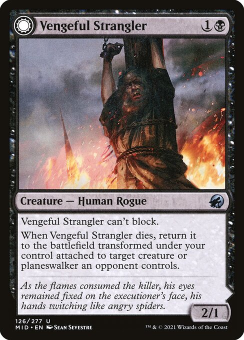 【Foil】【EN】Vengeful Strangler // Strangling Grasp [MID] 混U No.126