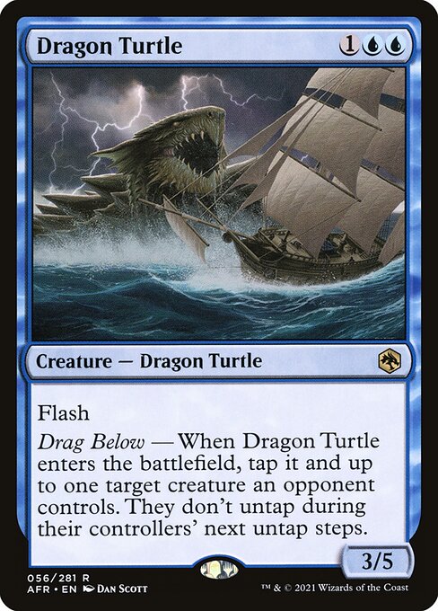 【Foil】【EN】竜亀/Dragon Turtle [AFR] 青R No.56