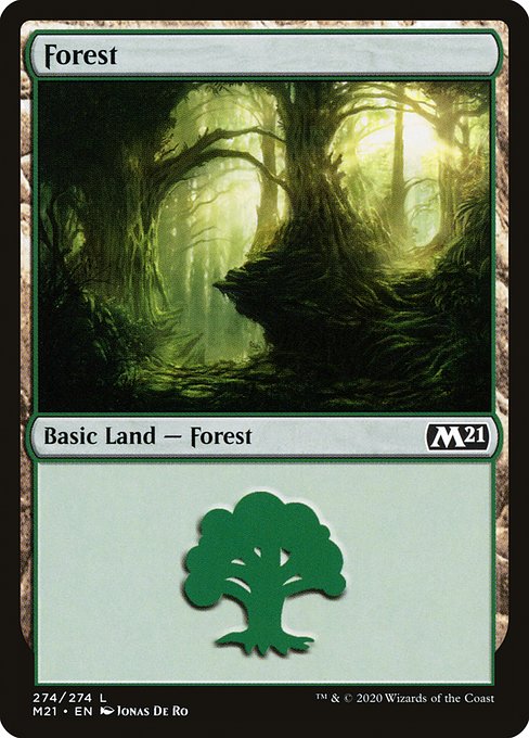 【Foil】【EN】森/Forest [M21] 無C No.274