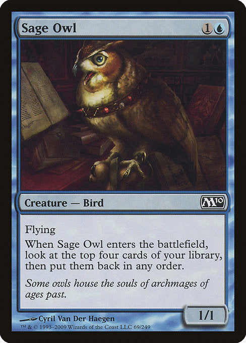 【Foil】【EN】物知りフクロウ/Sage Owl [M10] 青C No.69