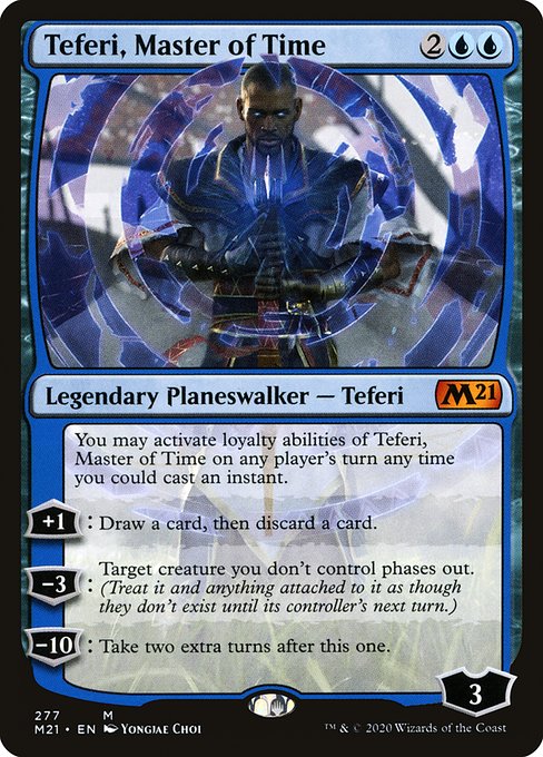 【Foil】【EN】時の支配者、テフェリー/Teferi, Master of Time [M21] 青M No.277