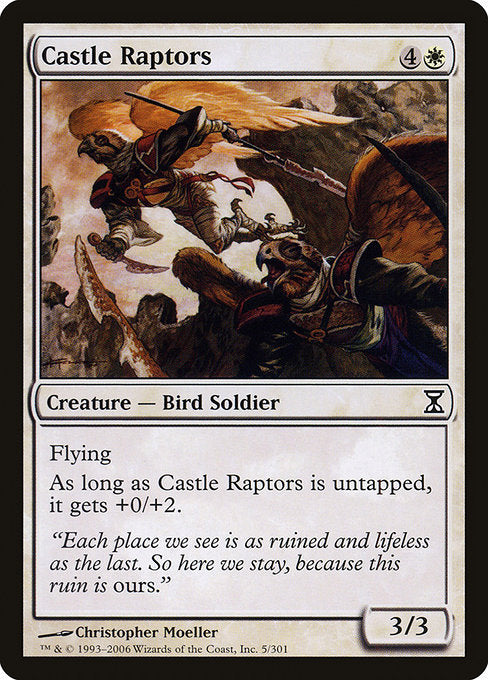【Foil】【EN】城の猛禽/Castle Raptors [TSP] 白C No.5