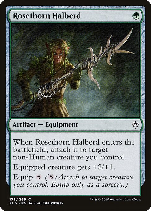 【EN】薔薇棘の矛槍/Rosethorn Halberd [ELD] 茶C No.175