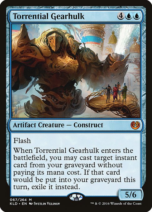 【Foil】【EN】奔流の機械巨人/Torrential Gearhulk [KLD] 茶M No.67
