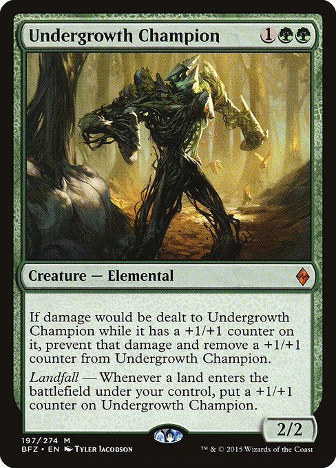 【Foil】【EN】下生えの勇者/Undergrowth Champion [BFZ] 緑M No.197