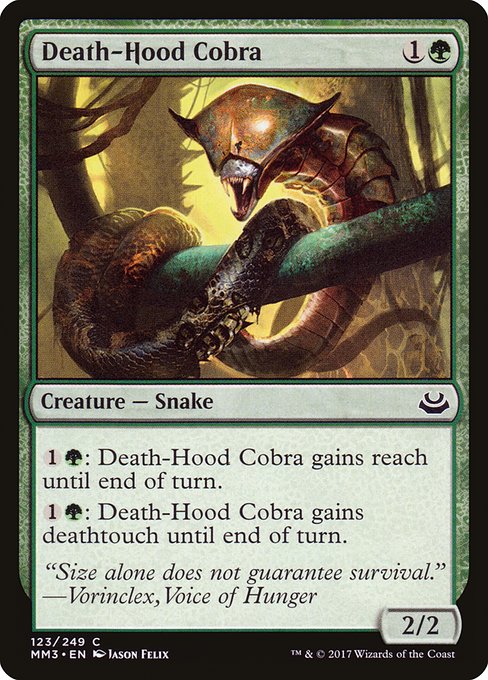 【EN】死の頭巾のコブラ/Death-Hood Cobra [MM3] 緑C No.123