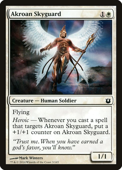 【Foil】【EN】アクロスの空護衛/Akroan Skyguard [BNG] 白C No.3