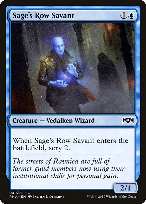 【Foil】【EN】賢者街の学者/Sage's Row Savant [RNA] 青C No.49
