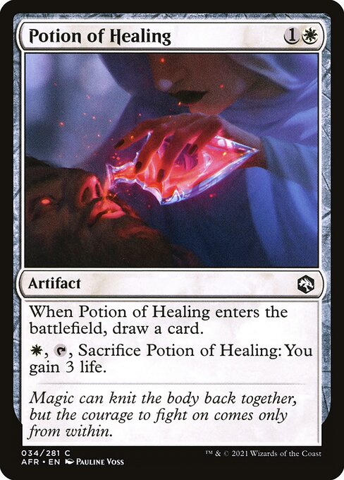【Foil】【EN】治癒のポーション/Potion of Healing [AFR] 茶C No.34