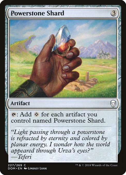 【Foil】【EN】パワーストーンの破片/Powerstone Shard [DOM] 茶C No.227