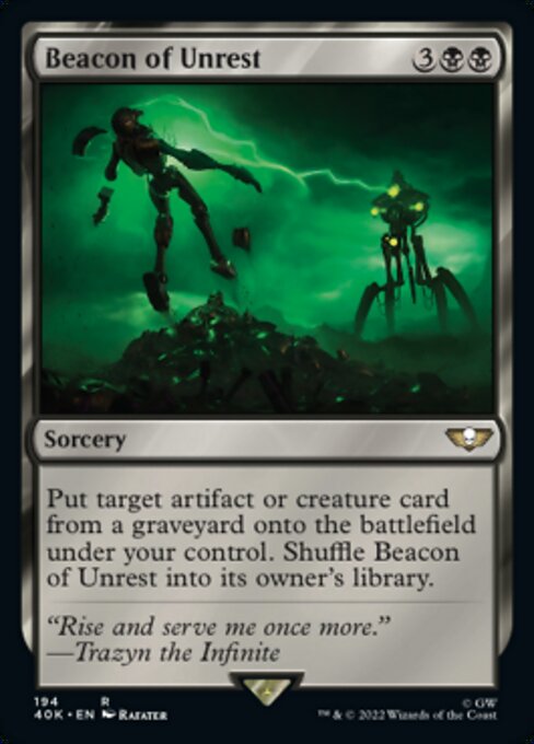 【Foil】【EN】不穏の標/Beacon of Unrest [40K] 黒R No.194★