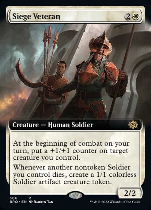 【Foil】【EN】包囲の古参兵/Siege Veteran [BRO] 白R No.306